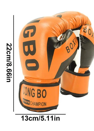 1 Pair Punching Training Workout Fight Exercise Mitts Kids Leather Boxing Gloves Kids Children Train Gym Glove Hand Protector - www.AmBreak.com - 