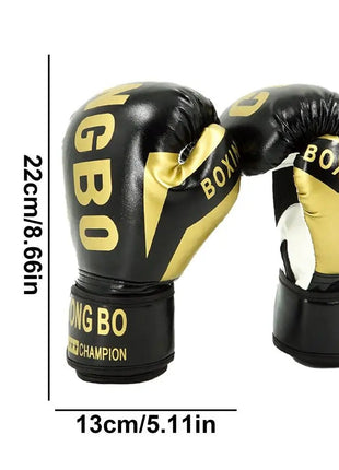 1 Pair Punching Training Workout Fight Exercise Mitts Kids Leather Boxing Gloves Kids Children Train Gym Glove Hand Protector - www.AmBreak.com - 
