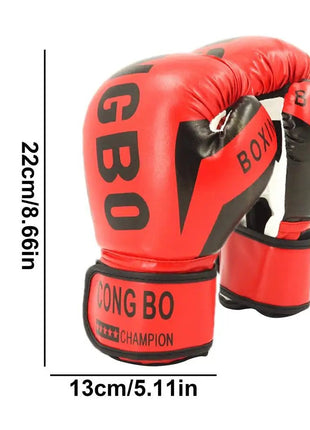 1 Pair Punching Training Workout Fight Exercise Mitts Kids Leather Boxing Gloves Kids Children Train Gym Glove Hand Protector - www.AmBreak.com - 