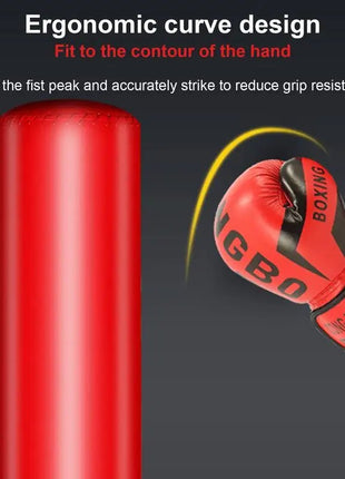 1 Pair Punching Training Workout Fight Exercise Mitts Kids Leather Boxing Gloves Kids Children Train Gym Glove Hand Protector - www.AmBreak.com - 