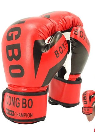 1 Pair Punching Training Workout Fight Exercise Mitts Kids Leather Boxing Gloves Kids Children Train Gym Glove Hand Protector - www.AmBreak.com - 