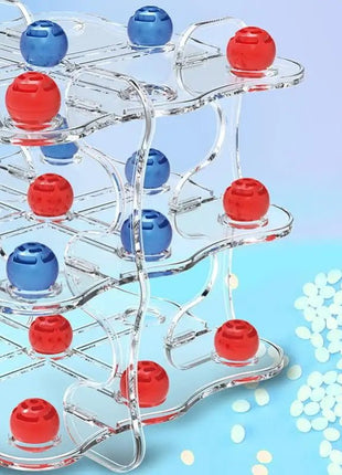 1 Set Interactive Chess Board Game Toy 3D TIC - TAC - TOE Game Easy To Play Educational Toys Squares Strategy Table Games - www.AmBreak.com - 