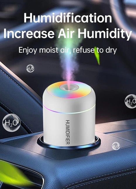 180ML Mini Air Humidifier USB Electric Aroma Diffuser Essential Oil Purifier Aromatherapy Mist Maker Lights For Car Home Bedroom - www.AmBreak.com - 