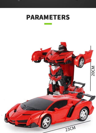 2 - in - 1 RC Transforming Robot Car Toy – Mini Remote Control Deformation Vehicle with Lights & Sound, Gift for Boys Kids 4 - 10 - www.AmBreak.com - 