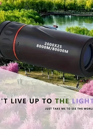2000x25 HD Monocular Telescope: Mini Portable, for Outdoor Camping, Hunting & Birdwatching - www.AmBreak.com - 