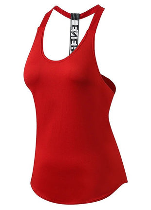 2024 Gym Tops Women's Sports Top Letter Backless Shirts Sleeveless Yoga Tops Fitness Running Quick Dry Tank Crop Top - www.AmBreak.com - 