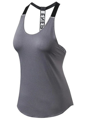 2024 Gym Tops Women's Sports Top Letter Backless Shirts Sleeveless Yoga Tops Fitness Running Quick Dry Tank Crop Top - www.AmBreak.com - 