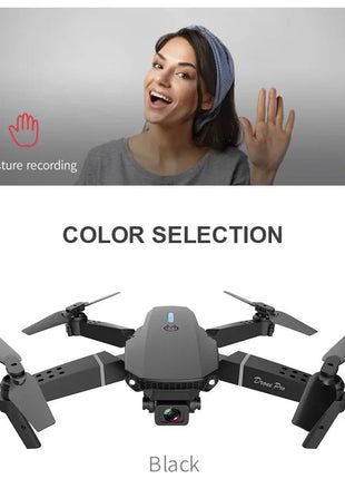 2025 E88 Pro WiFi FPV Drone - Single/Dual 4K/1080P Camera, Wide - Angle HD, Altitude Hold, Foldable Quadcopter RC Helicopter Toy - www.AmBreak.com - 