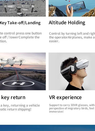 2025 E88 Pro WiFi FPV Drone - Single/Dual 4K/1080P Camera, Wide - Angle HD, Altitude Hold, Foldable Quadcopter RC Helicopter Toy - www.AmBreak.com - 