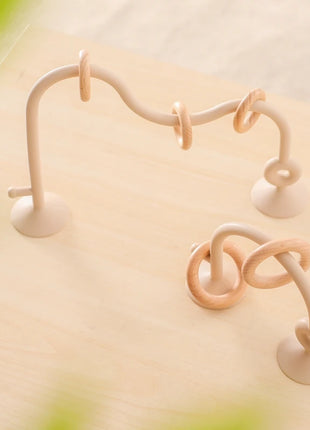 Baby Toy Silicone Educational Toys Infant Montessori Toy Teething Track Maze Wooden Roller Coaster Bead Baby Accessory Teether