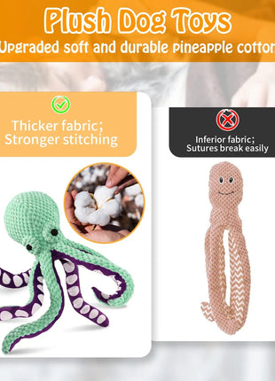 Pet Plush Toy Cat Dog Voice Octopus Shell Puzzle Toy Bite Resistant Interactive Pet Dog Teeth Cleaning Chew Toy Pet Supplies www.AmBreak.com