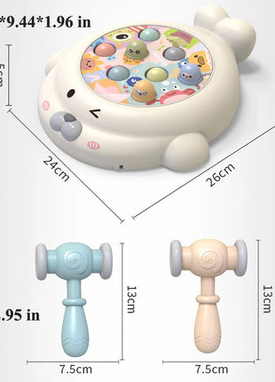 Duck/Frog/Pig Baby Toy Montessori Learning Game Educational Puzzle Gift for 12 24 Months Toddler Boy/Girl with Hammer