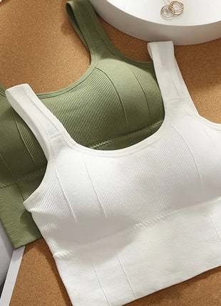 Breathable Sports Bra Anti-Sweat Fitness Top Women Seamless Yoga Bra Shockproof Crop Top Push Up Sport Bra Gym Workout Top www.AmBreak.com