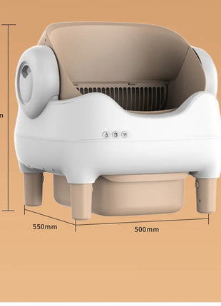 Automatic Smart APP Cat Litter Box Self Cleaning Fully Enclosed Cat Litter Box Pet Toilet Litter Tray with Free Gift Purifier www.AmBreak.com