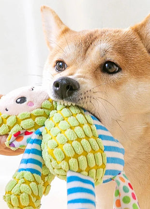 Pet Plush Toy Cat Dog Puzzle Toy Cute Animals Bite Resistant Interactive Squeaky Pet Dog Teeth Cleaning Chew Toy Pet Supplies www.AmBreak.com