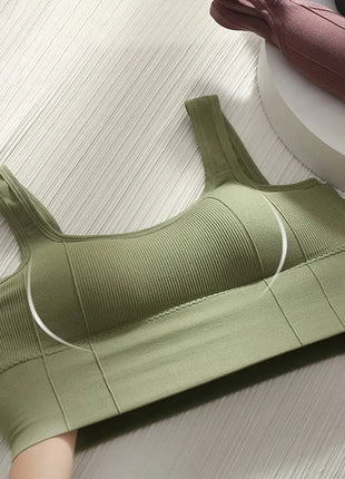 Breathable Sports Bra Anti-Sweat Fitness Top Women Seamless Yoga Bra Shockproof Crop Top Push Up Sport Bra Gym Workout Top www.AmBreak.com