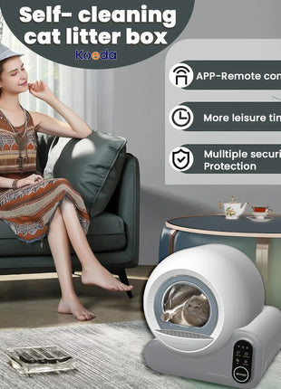 Intelligent Automatic Multiple Smart Cat Litter Box areneros para gatos Self Cleaning Litter Box for Cats Luxury Self-cleaning www.AmBreak.com