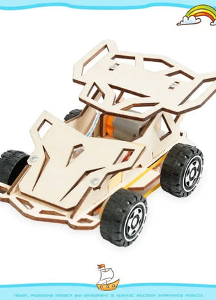 DIY Wooden Remote Control Car Wooden Four Wheel Drive Racing Assembling Science Experiment Kits KIDS STEM Educational Toy