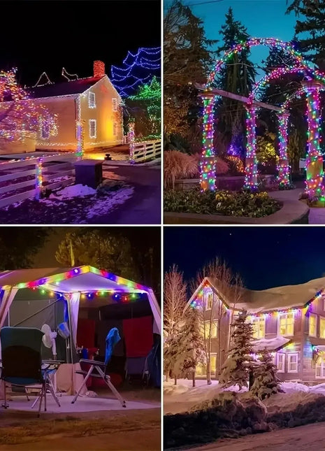 Fairy Lights Solar Garden Lights String Lights with 8 Modes Waterproof Wire Lights for Patio Yard Trees Christmas Party www.AmBreak.com