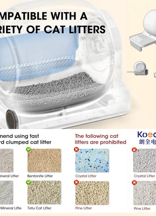 Intelligent Automatic Multiple Smart Cat Litter Box areneros para gatos Self Cleaning Litter Box for Cats Luxury Self-cleaning www.AmBreak.com