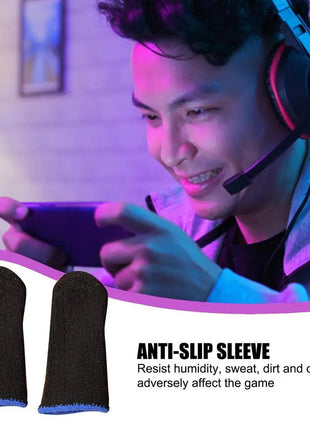 Video Game Finger Sleeves Mobile Phone Game Thumb Finger Protector Nonslip Anti-sweat Carbon Fiber Thumb Sleeve for Touch Screen
