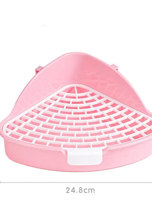 Rabbit Litter Tray Toilet Animal Potty Trainer Bunnies Corner Toilet Box for Ferret Hamster Dragon Cat Guinea Pig Dutch Supplies www.AmBreak.com
