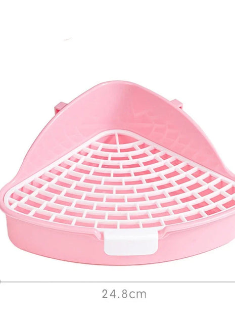 Rabbit Litter Tray Toilet Animal Potty Trainer Bunnies Corner Toilet Box for Ferret Hamster Dragon Cat Guinea Pig Dutch Supplies www.AmBreak.com