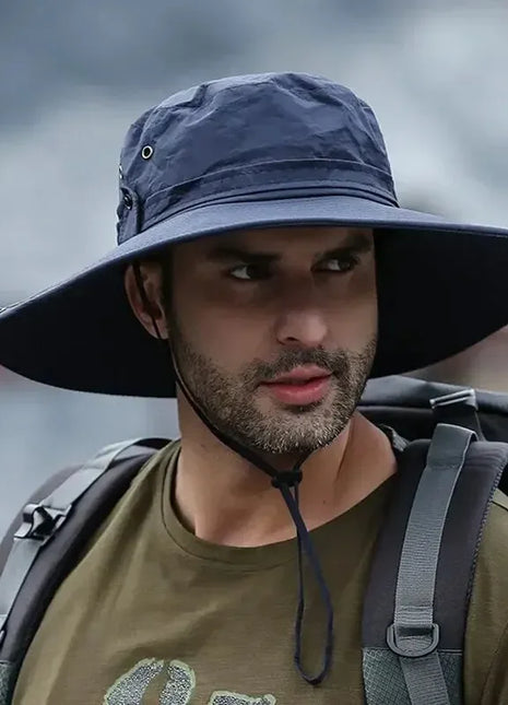 New Sun Protection Fishing Hat Summer Breathable Mesh Camping Hiking Caps Anti-UV Sun Hat Mountaineering Caps Men's Panama Hat