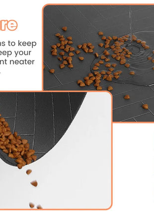 Pet Feeding Mat-Absorbent Pet Placemat for Food and Water Bowl, with Waterproof Rubber Backing, Quick Dry Water Mat for Dog Cat www.AmBreak.com