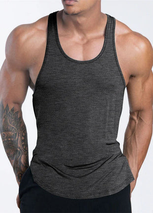 Men's Sports Fitness Tank Top Summer GYM Training  Undershirt Running Basketball Quick Drying Breathable loose Tank Top men tops www.AmBreak.com