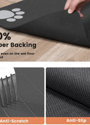 Pet Feeding Mat-Absorbent Pet Placemat for Food and Water Bowl, with Waterproof Rubber Backing, Quick Dry Water Mat for Dog Cat www.AmBreak.com