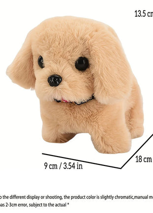 Pet Companion Battery Operated Toy Plush puppy pet electronic interactive toy  walking barking wagging tail Simulation puppy www.AmBreak.com