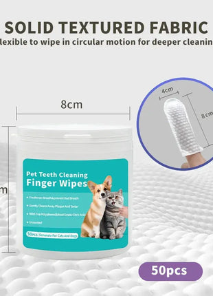 Pet cleaning products Disposable finger toothbrush Pet teeth cleaning finger covers wet wipes  Dog and cat oral cleaning