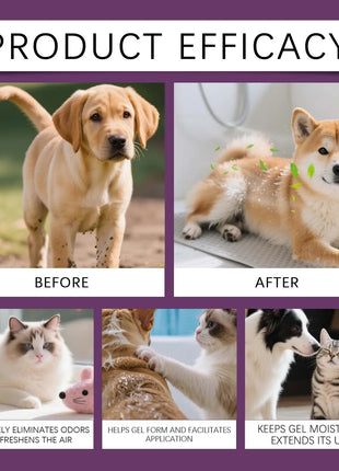 Pet deodorant spray, clean odor, clean dog and cat litter, litter, antibacterial disinfection, pet deodorant www.AmBreak.com