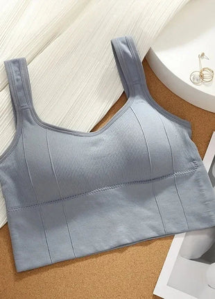 Breathable Sports Bra Anti-Sweat Fitness Top Women Seamless Yoga Bra Shockproof Crop Top Push Up Sport Bra Gym Workout Top www.AmBreak.com