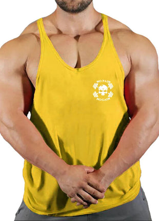 Gym Vest Fitness Shirt Muscle Man Singlet Men Tank Tops Stringer Sleeveless Sweatshirt Men's Singlets Top for Fitness Clothing www.AmBreak.com