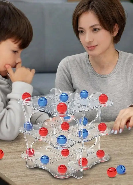 1 Set Interactive Chess Board Game Toy 3D TIC-TAC-TOE Game Easy To Play Educational Toys Squares Strategy Table Games