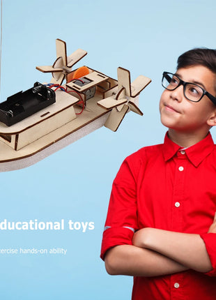 DIY Science Toys Children Educational STEM Projects Kits 3D Assemble Car Boat Model Wood Puzzle Toy Scientific Experiment Kit