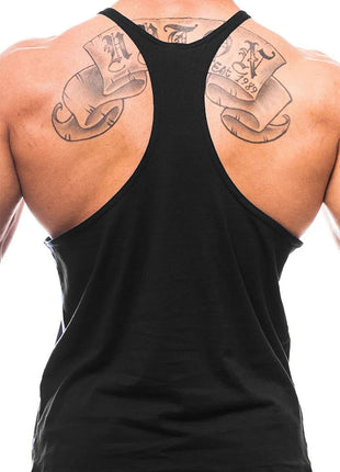 Gym Bodybuilding Tank Tops Fashion Y-back Suspenders Vests Cotton Breathable Sleeveless Singlets Mens Fitness Muscle Sport Shirt www.AmBreak.com