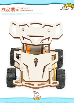 DIY Wooden Remote Control Car Wooden Four Wheel Drive Racing Assembling Science Experiment Kits KIDS STEM Educational Toy