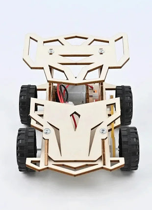 DIY Wooden Remote Control Car Wooden Four Wheel Drive Racing Assembling Science Experiment Kits KIDS STEM Educational Toy