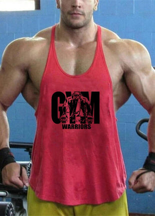 Gym Bodybuilding Tank Tops Fashion Y-back Suspenders Vests Cotton Breathable Sleeveless Singlets Mens Fitness Muscle Sport Shirt www.AmBreak.com