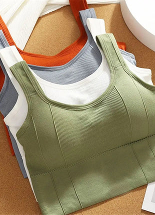 Breathable Sports Bra Anti-Sweat Fitness Top Women Seamless Yoga Bra Shockproof Crop Top Push Up Sport Bra Gym Workout Top www.AmBreak.com