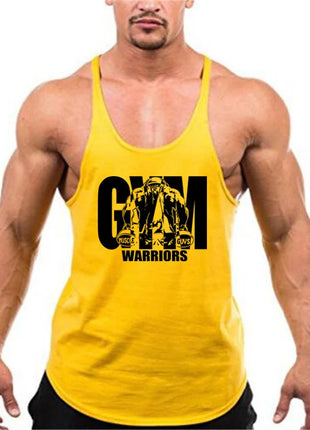 Gym Bodybuilding Tank Tops Fashion Y-back Suspenders Vests Cotton Breathable Sleeveless Singlets Mens Fitness Muscle Sport Shirt www.AmBreak.com