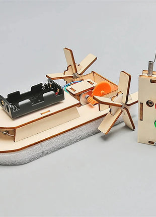 DIY Science Toys Children Educational STEM Projects Kits 3D Assemble Car Boat Model Wood Puzzle Toy Scientific Experiment Kit