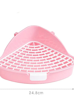 Rabbit Litter Tray Toilet Animal Potty Trainer Bunnies Corner Toilet Box for Ferret Hamster Dragon Cat Guinea Pig Dutch Supplies www.AmBreak.com