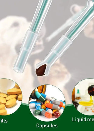 Pet Medication Dispenser, Pressing Feeding Stick for Cats and Dogs, Eating Pills, Pills, Medication Artifacts, Pet Sickness Care www.AmBreak.com