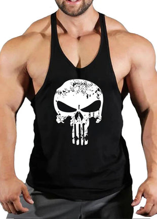Top Gyms Men's Clothes Tank Vest Gym Shirt Undershirt Man Sportswear Bodybuilding Workout Vests Muscle Clothing Brand Fitness www.AmBreak.com