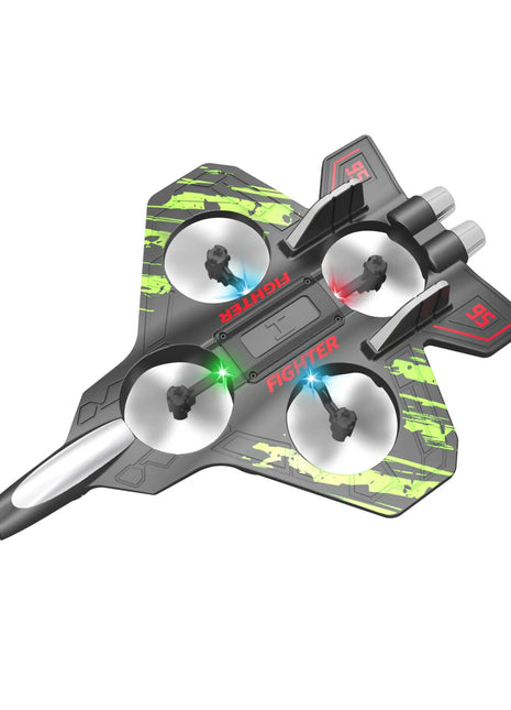 Glider Flying Helicopter RC Hobby Jet Plane 2.4G Stunt Remote Control Foam Fighter Airplane Toy With Light