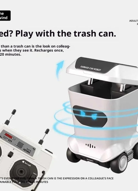 New Mini Desktop Remote Control Toy Car Remote Control Garbage Can Trendy Play Table Set Up Ornament For Boys' Festival Gift
